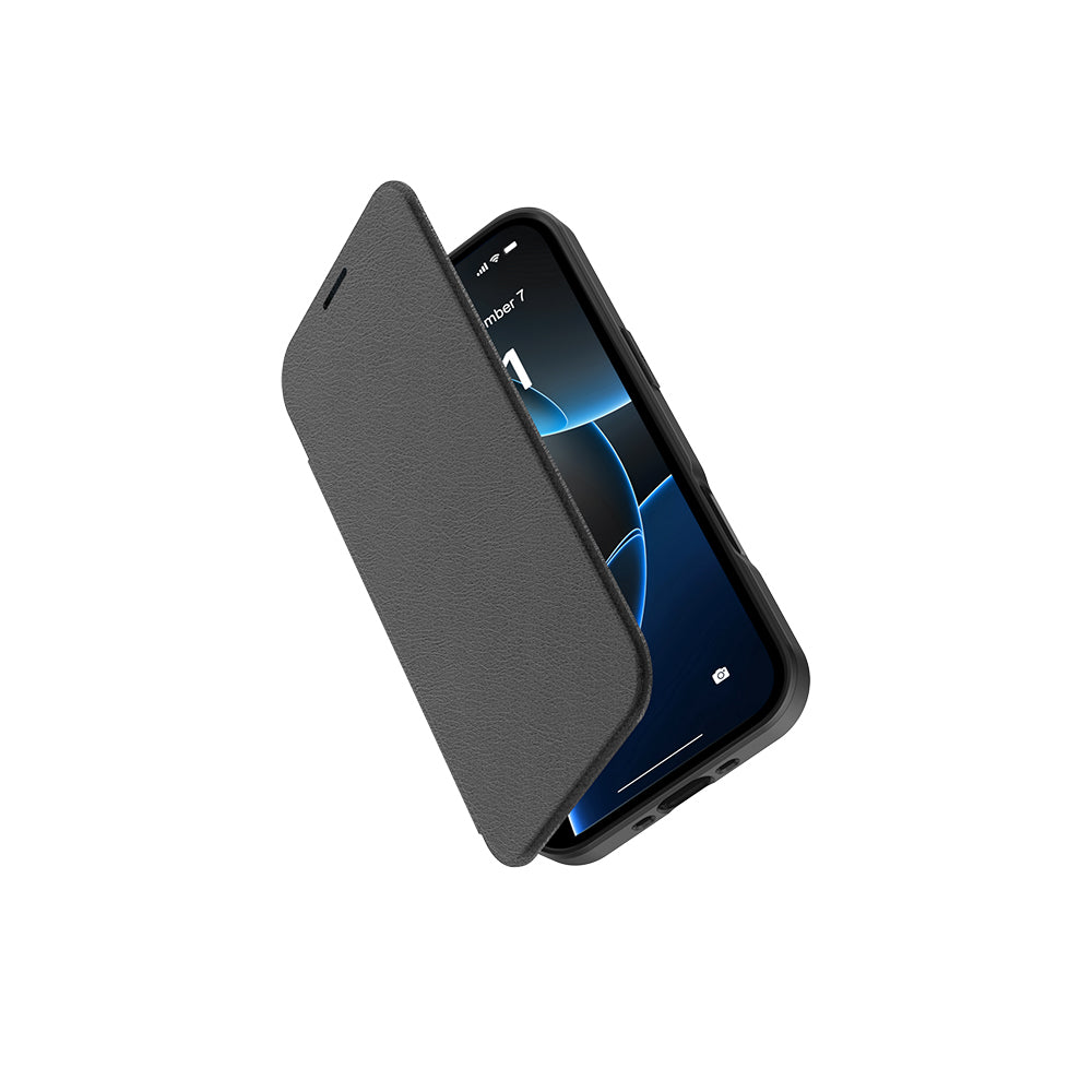 iPhone 17 Air Kılıf M-Safe Şarj Özellikli Raptic Air Folio Şeffaf Kartlıklı Kılıf