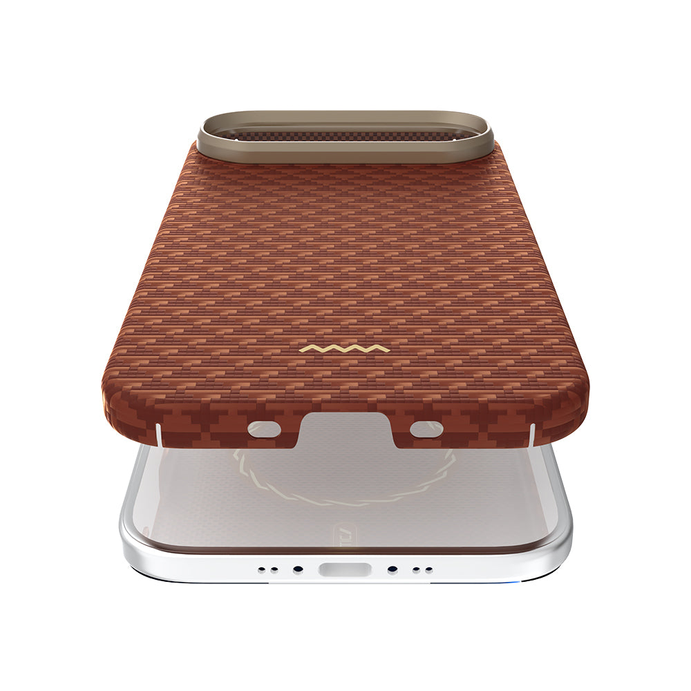 iPhone 17 Air Kılıf M-safe Şarj Özellikli Raptic Aramid Skin Origin Serisi Karbon Kılıf