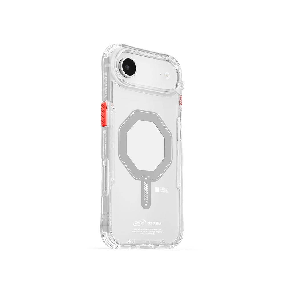 iPhone 17 Air Kılıf M-safe Şarj Özellikli Şeffaf Airbag Tasarımlı Skinarma Saido Mag-Charge Kılıf