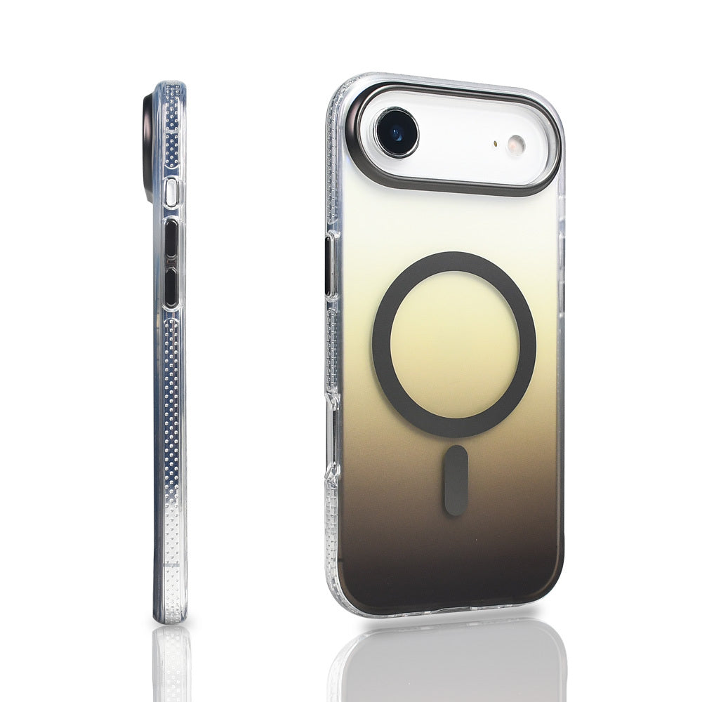 iPhone 17 Air Kılıf M-safe Şarj Özellikli Transparan Renk Geçişli Zore Toros Kılıf