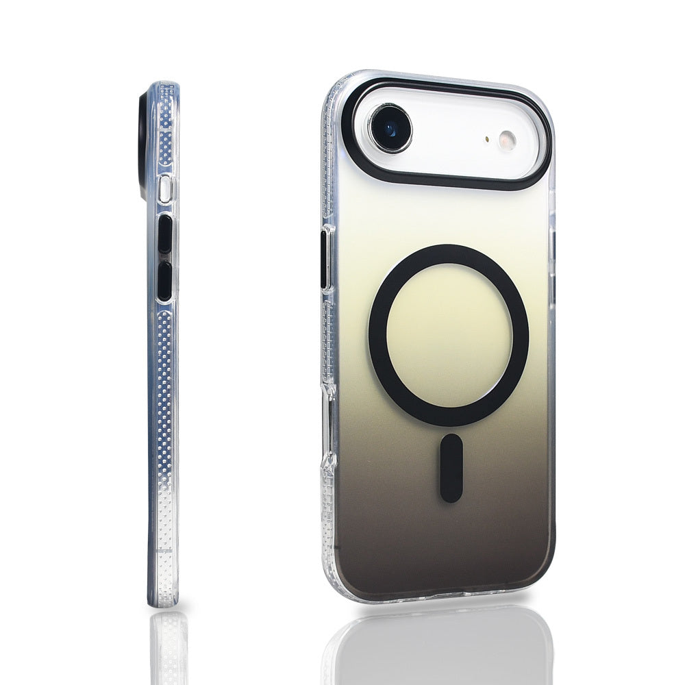 iPhone 17 Air Kılıf M-safe Şarj Özellikli Transparan Renk Geçişli Zore Toros Kılıf