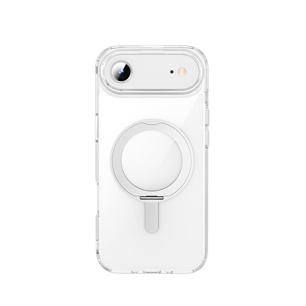 iPhone 17 Air Kılıf M-safe Şarj Özellikli Wiwu MCC-201 iShield Ultra Serisi Standlı Crystal Sert PC Kılıf