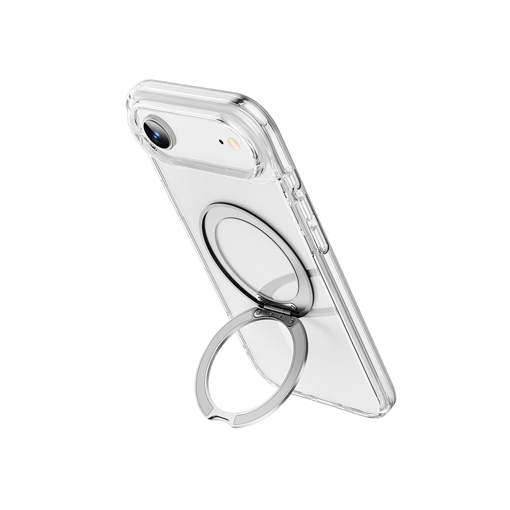 iPhone 17 Air Kılıf M-safe Şarj Özellikli Wiwu MCC-201 iShield Ultra Serisi Standlı Crystal Sert PC Kılıf