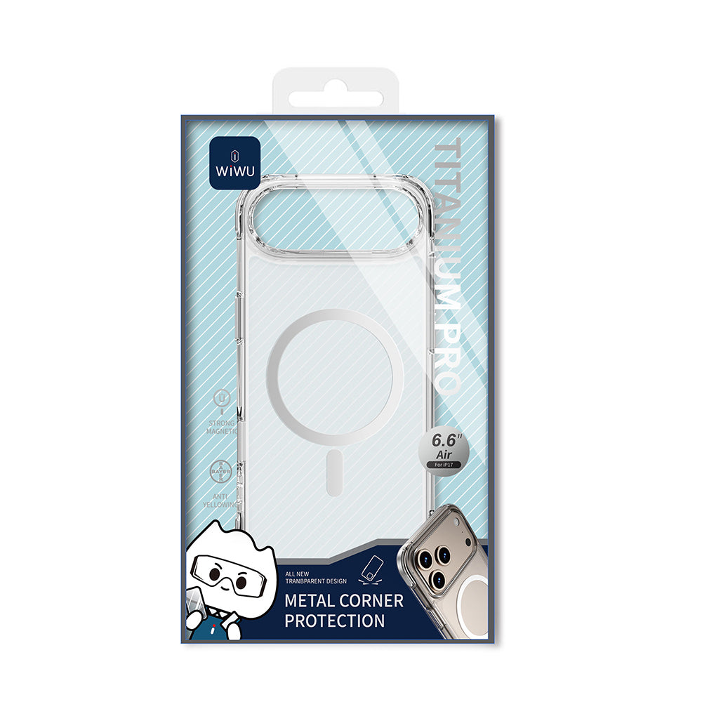 iPhone 17 Air Kılıf M-safe Şarj Özellikli Wiwu MCC-702 Titanyum Pro Serisi Sert PC Kılıf