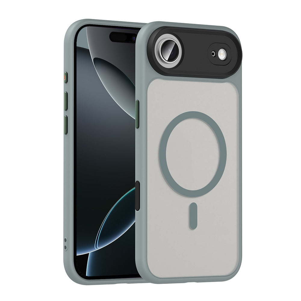 iPhone 17 Air Kılıf Mat Arka Yüzey Wireless Şarj Özellikli Zore Flet M-safe Kılıf