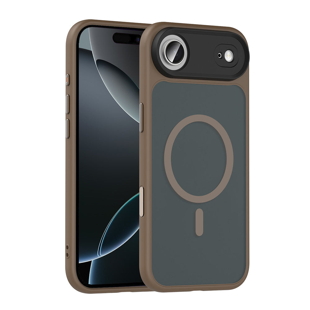 iPhone 17 Air Kılıf Mat Arka Yüzey Wireless Şarj Özellikli Zore Flet M-safe Kılıf