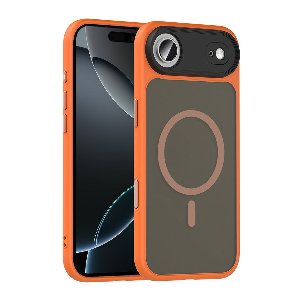 iPhone 17 Air Kılıf Mat Arka Yüzey Wireless Şarj Özellikli Zore Flet M-safe Kılıf