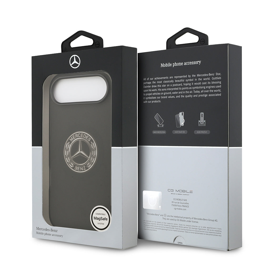 iPhone 17 Air Kılıf Mercedes Benz Orijinal Lisanslı M-safe Şarj Özellikli Buzlu PC Nostaljik Yıldız Dizayn Kılıf