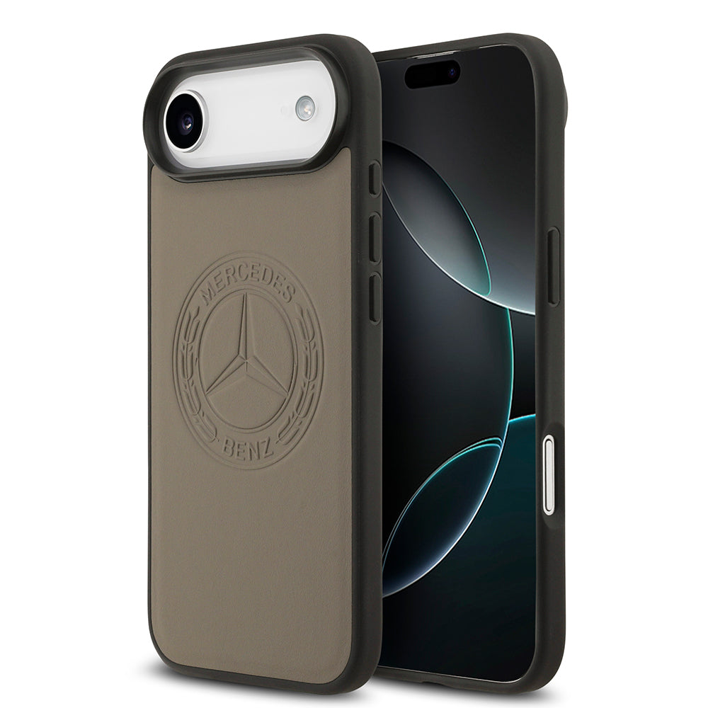 iPhone 17 Air Kılıf Mercedes Benz Orijinal Lisanslı M-safe Şarj Özellikli Hakiki Deri Nostaljik Yıldız Dizayn Kılıf