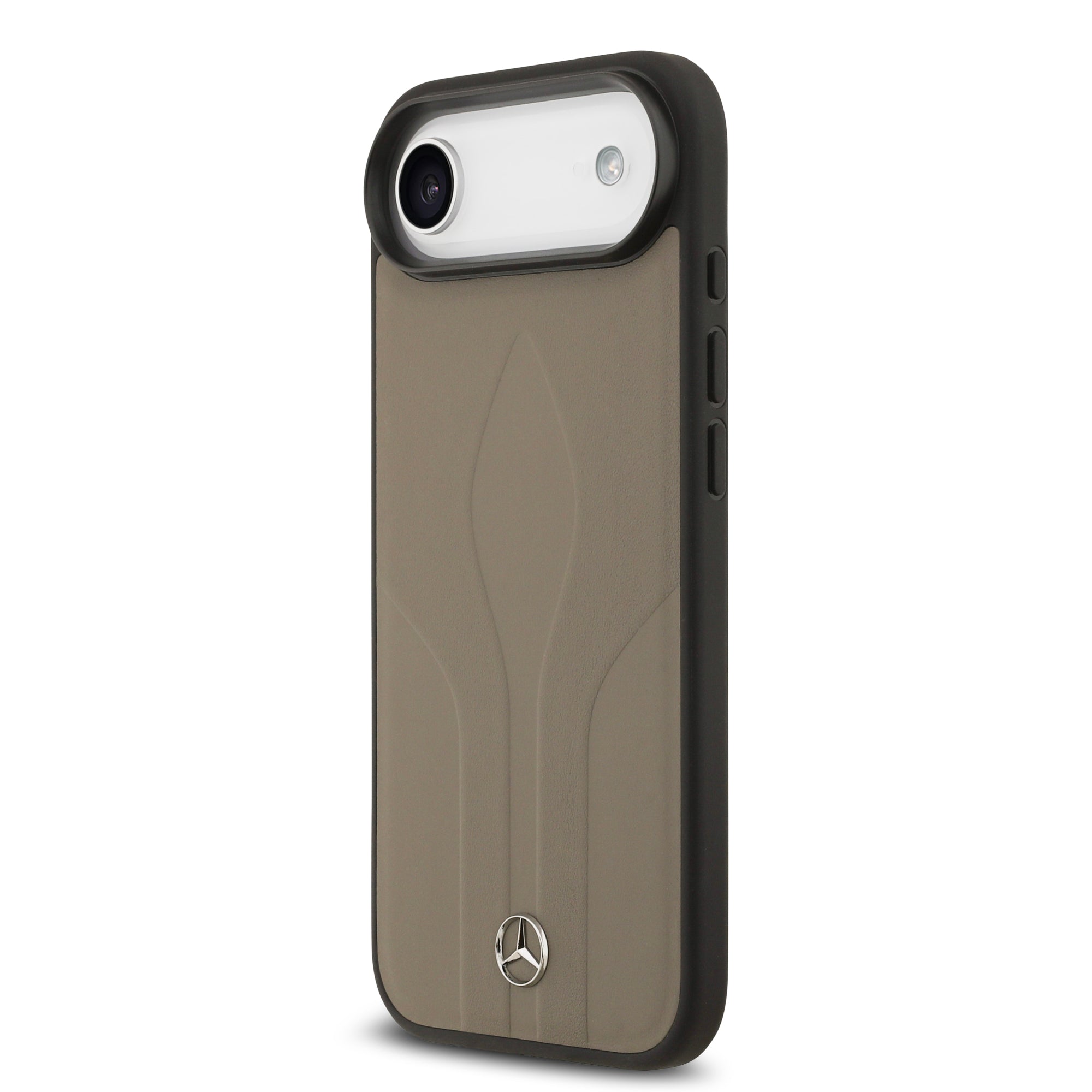 iPhone 17 Air Kılıf Mercedes Benz OrijinalLisanslı M-safe Şarj Özellikli Dokulu Desenli Deri Kılıf