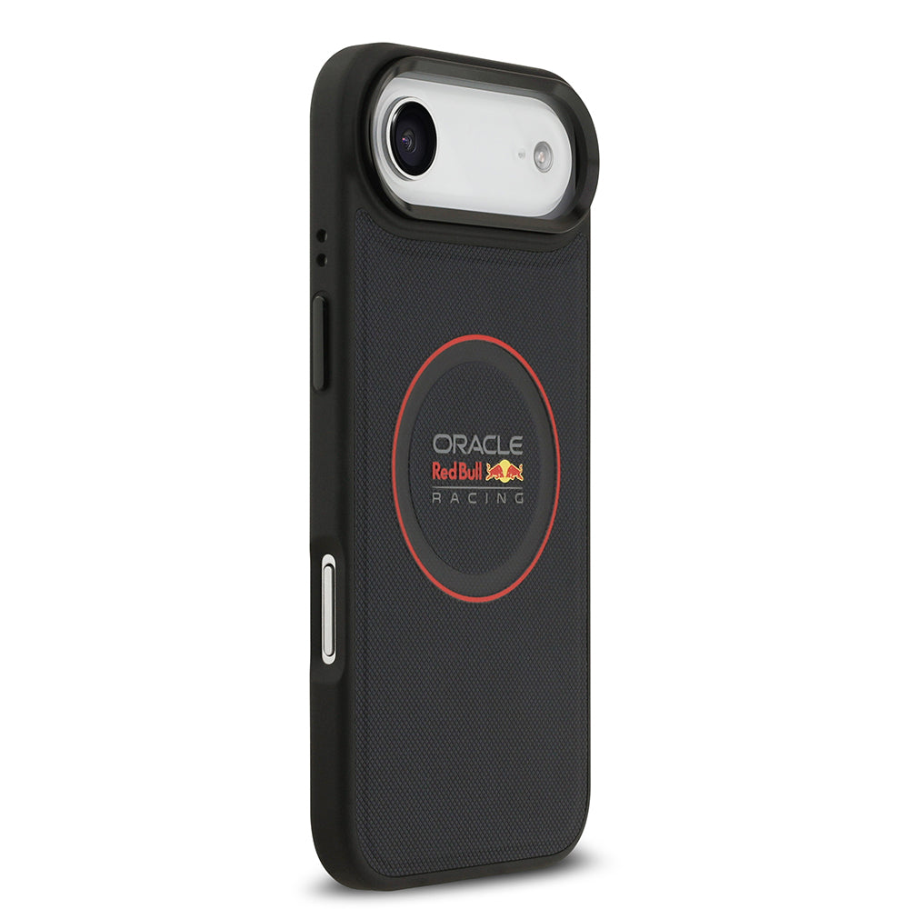 iPhone 17 Air Kılıf Redbull Orijinal Lisanslı M-safe Şarj Özellikli Kırmızı Halka ve Logo Kabartmalı PU Deri Kılıf