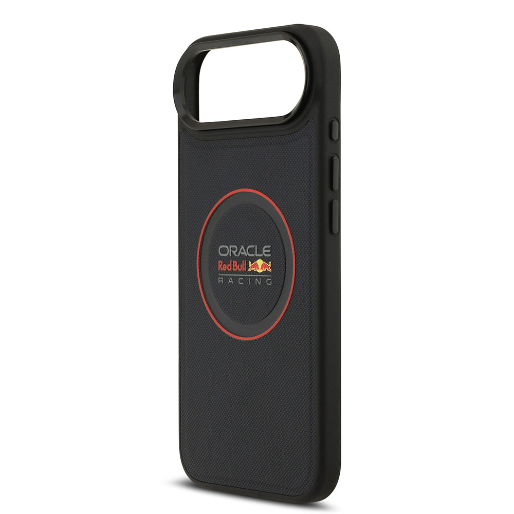 iPhone 17 Air Kılıf Redbull Orijinal Lisanslı M-safe Şarj Özellikli Kırmızı Halka ve Logo Kabartmalı PU Deri Kılıf