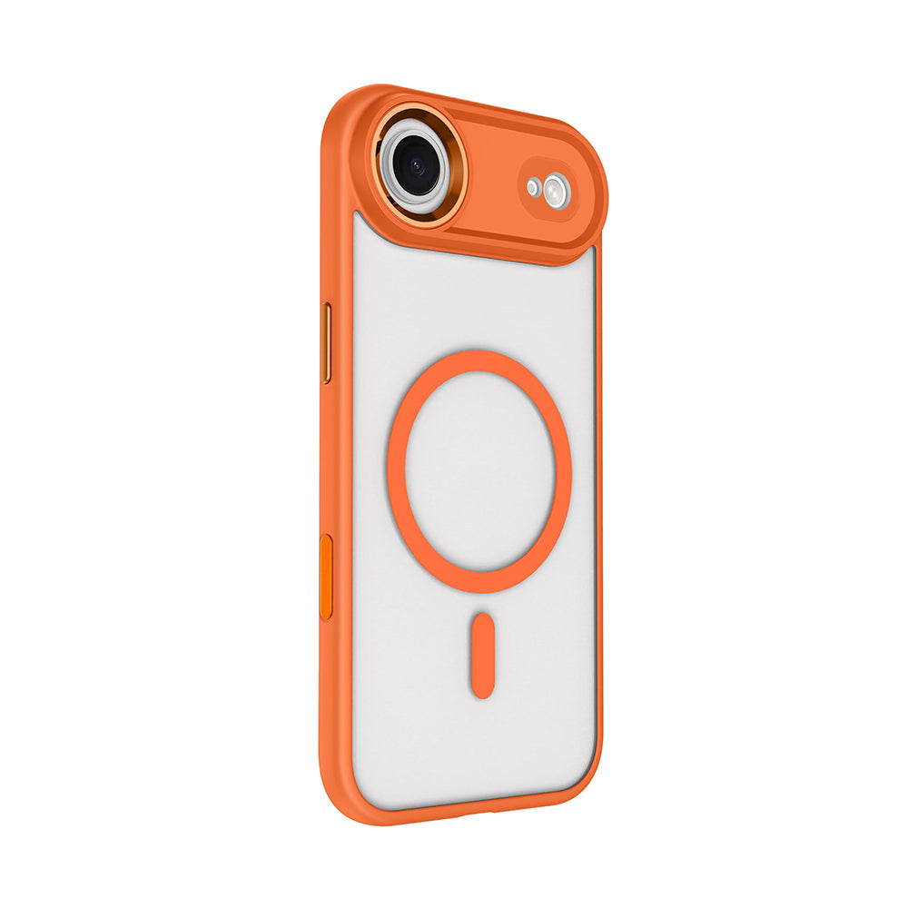 iPhone 17 Air Kılıf Wireless Şarj Özellikli Zore Krom M-safe Silikon Kılıf