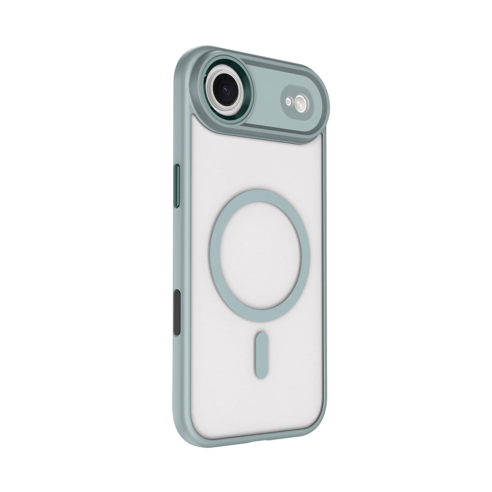 iPhone 17 Air Kılıf Wireless Şarj Özellikli Zore Krom M-safe Silikon Kılıf
