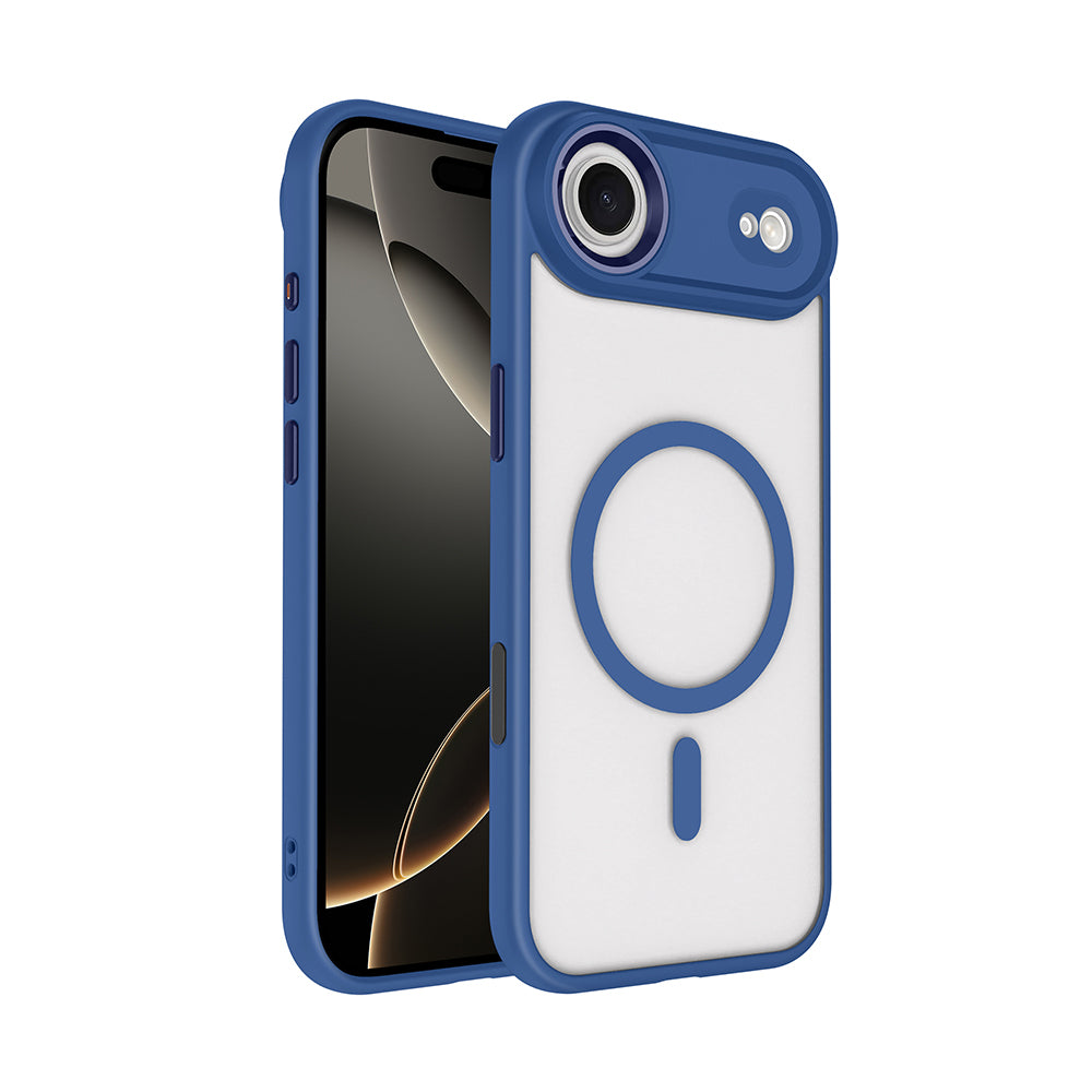 iPhone 17 Air Kılıf Wireless Şarj Özellikli Zore Krom M-safe Silikon Kılıf
