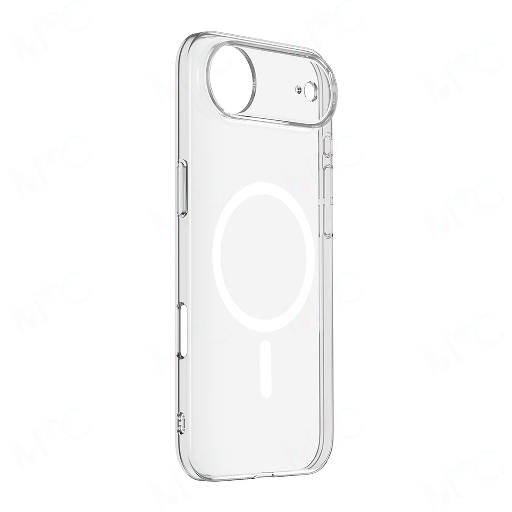 iPhone 17 Air Kılıf Zore M-safe Şarj Özellikli Şeffaf Kamera Çerçeveli Porto Kılıf