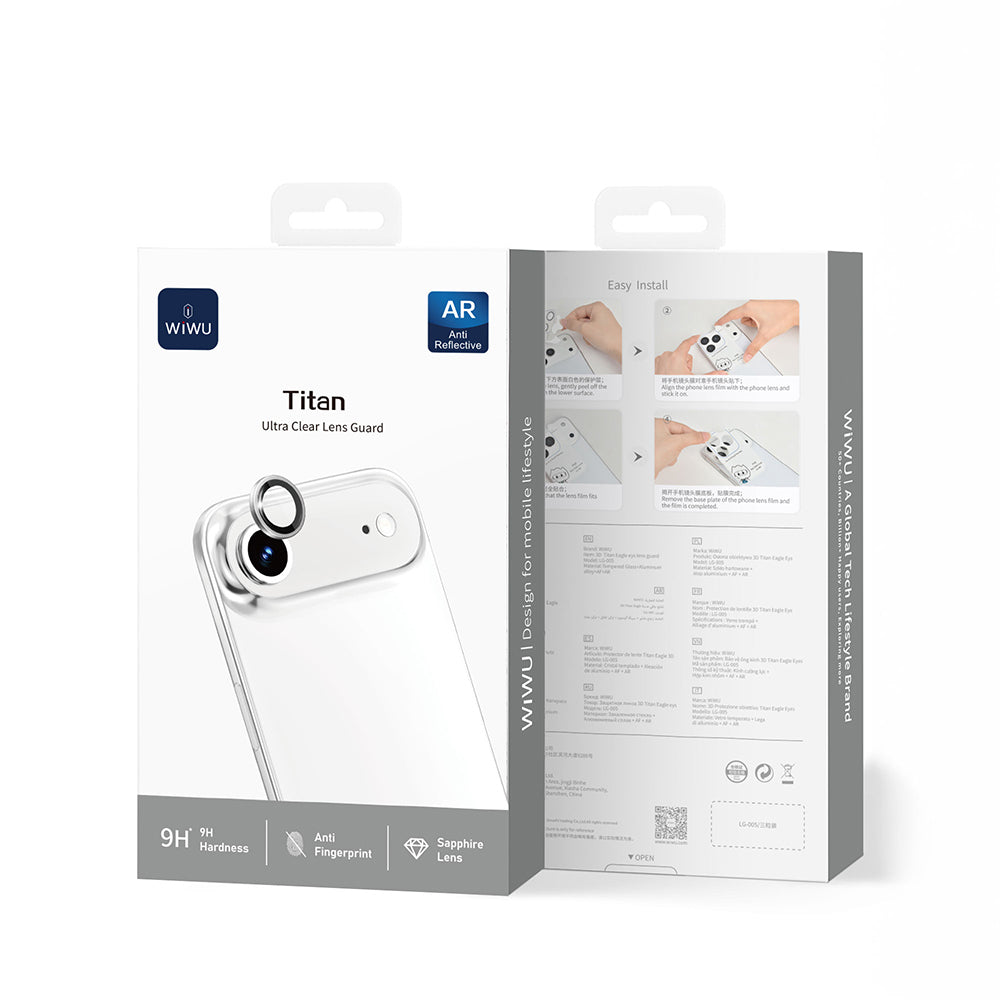 iPhone 17 Air Wiwu LG-005 Falcon Anti Reflective Çizilmeye Karşı Dayanıklı Kamera Lens Koruyucu