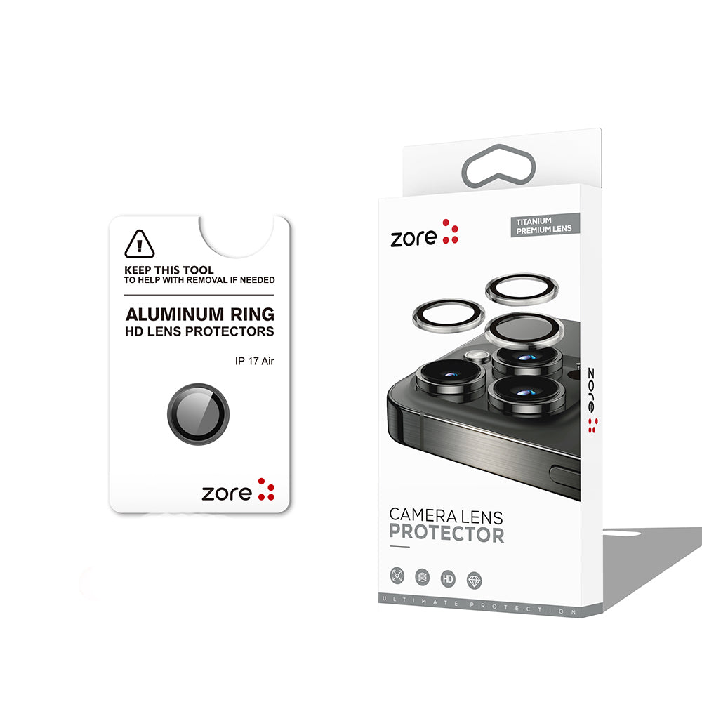 iPhone 17 Air Zore CL-12 Premium Safir Parmak İzi Bırakmayan Anti-Reflective Kamera Lens Koruyucu