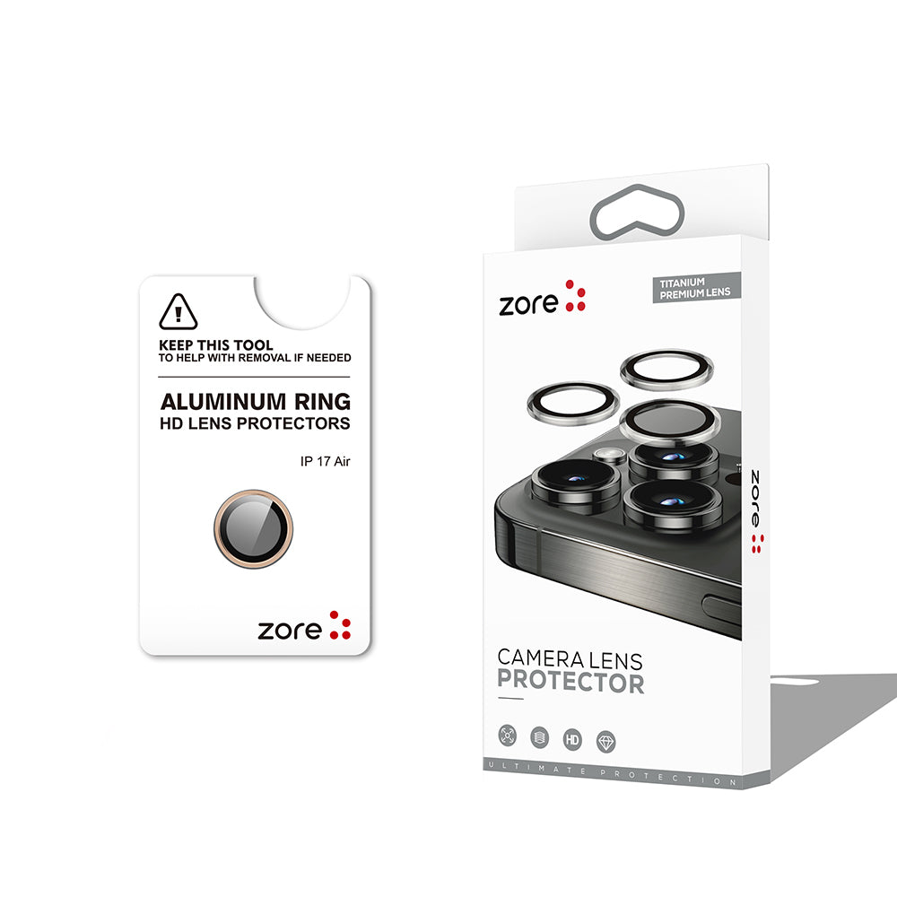 iPhone 17 Air Zore CL-12 Premium Safir Parmak İzi Bırakmayan Anti-Reflective Kamera Lens Koruyucu
