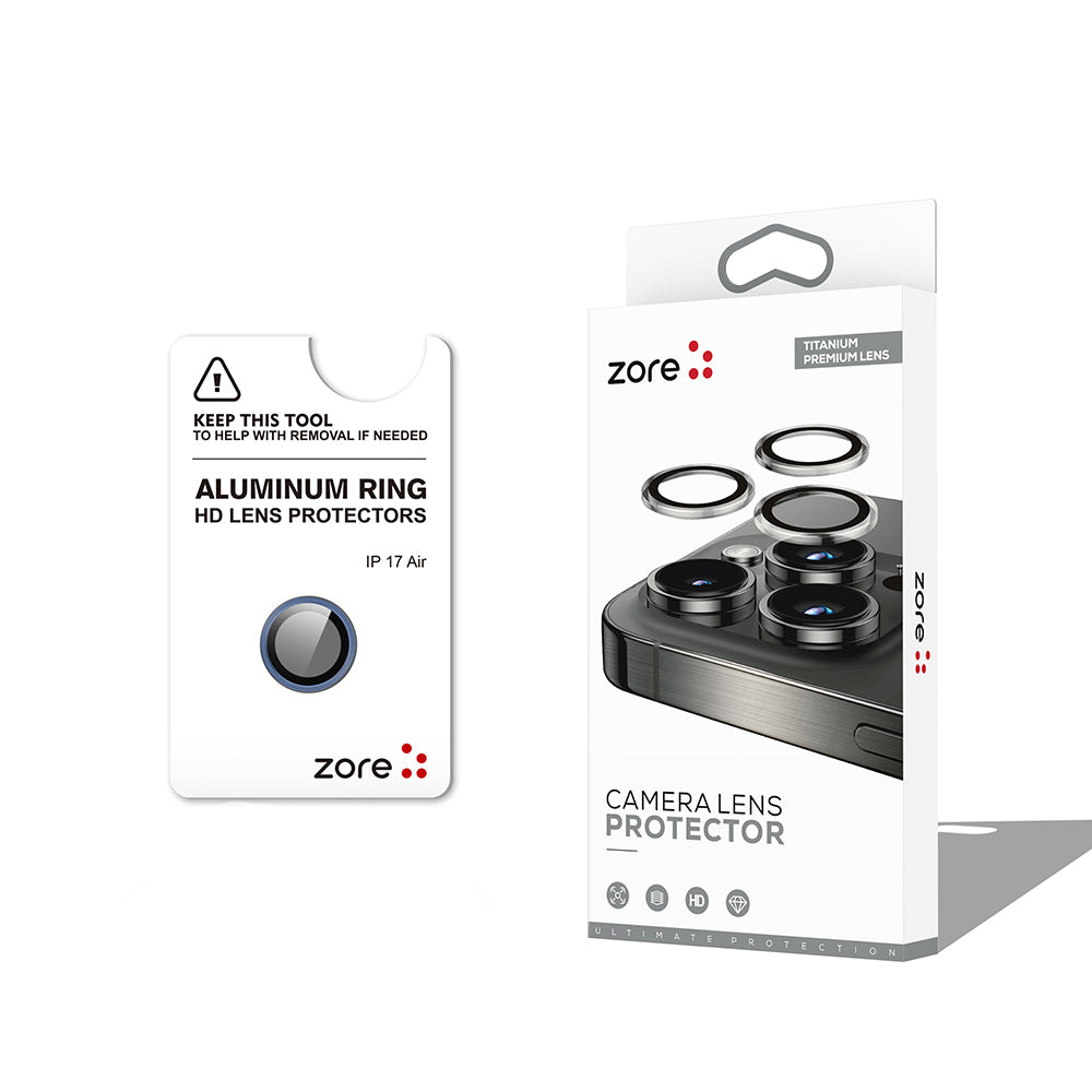 iPhone 17 Air Zore CL-12 Premium Safir Parmak İzi Bırakmayan Anti-Reflective Kamera Lens Koruyucu