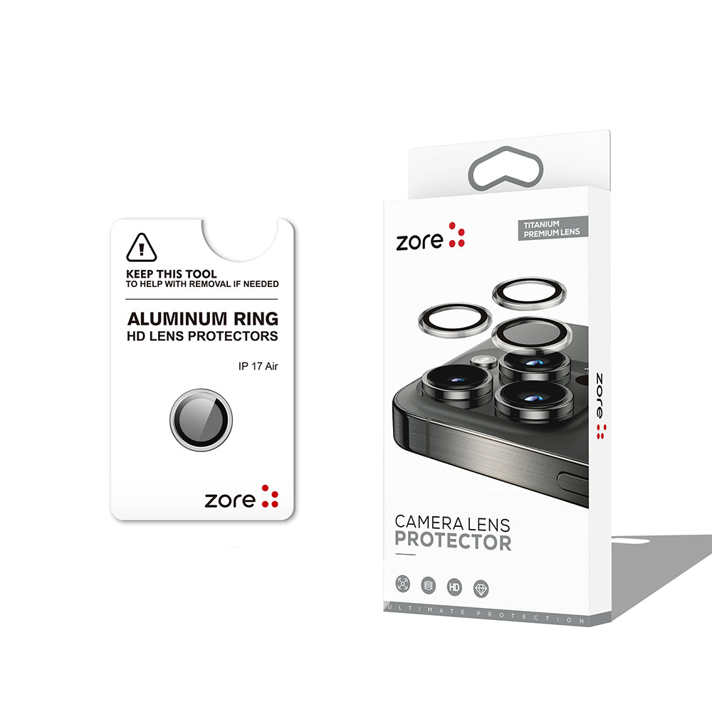 iPhone 17 Air Zore CL-12 Premium Safir Parmak İzi Bırakmayan Anti-Reflective Kamera Lens Koruyucu