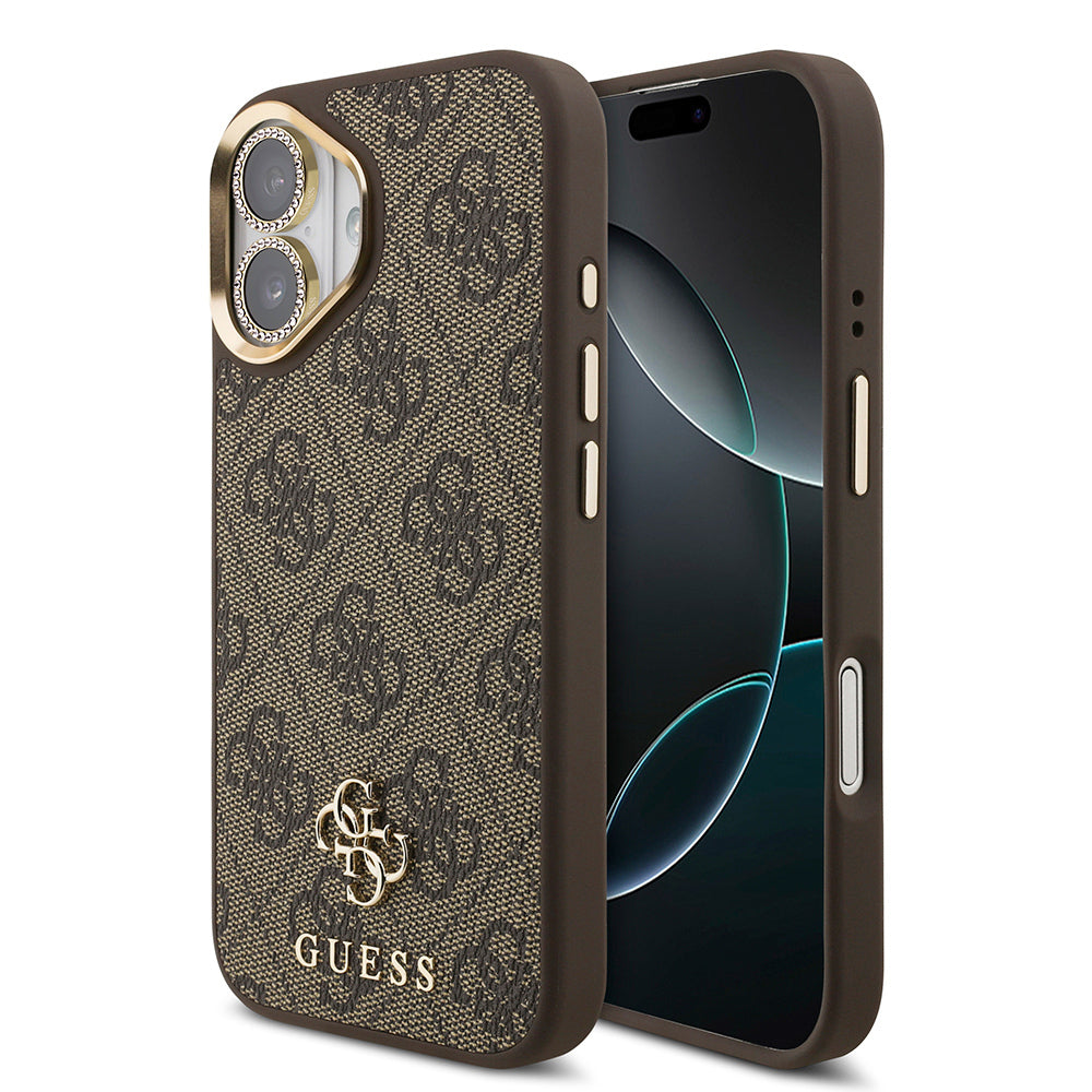 iPhone 17 Guess Orijinal Lisanslı 4G ve Yazı Logolu Kılıf + Ekran Koruyucu + Lens Koruyucu 3in1 Aksesuar Seti