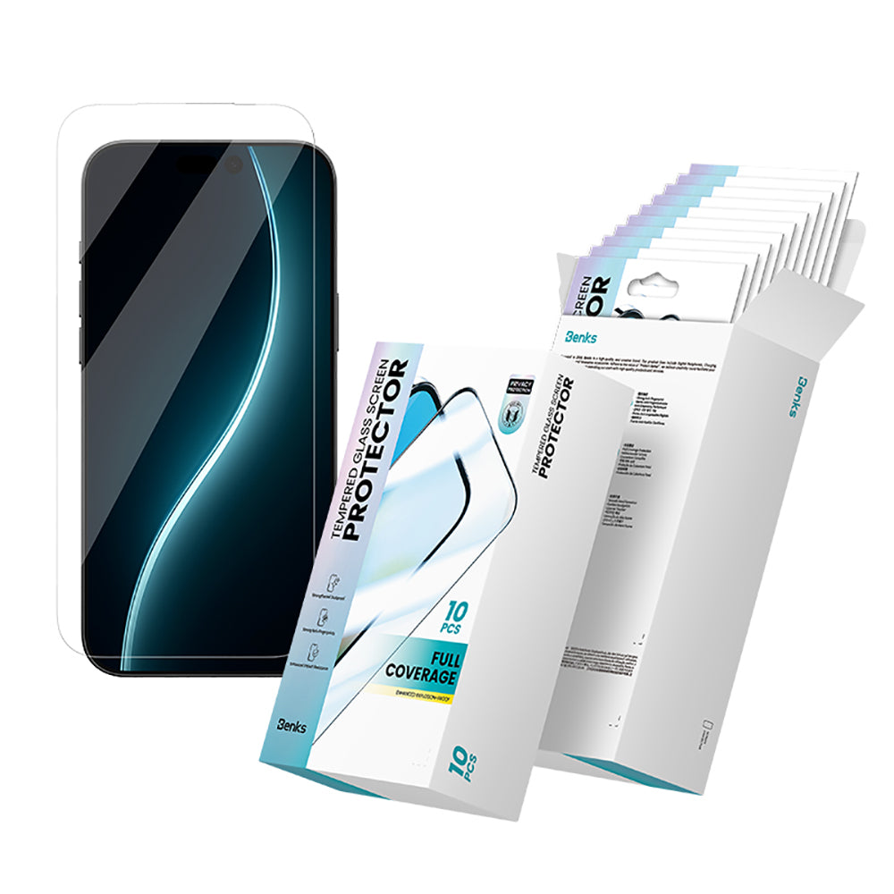 iPhone 17 Hidrofobik Ve Oleofobik Özellikli Benks 0.3mm Privacy Air Shield Ekran Koruyucu 10'lu Paket