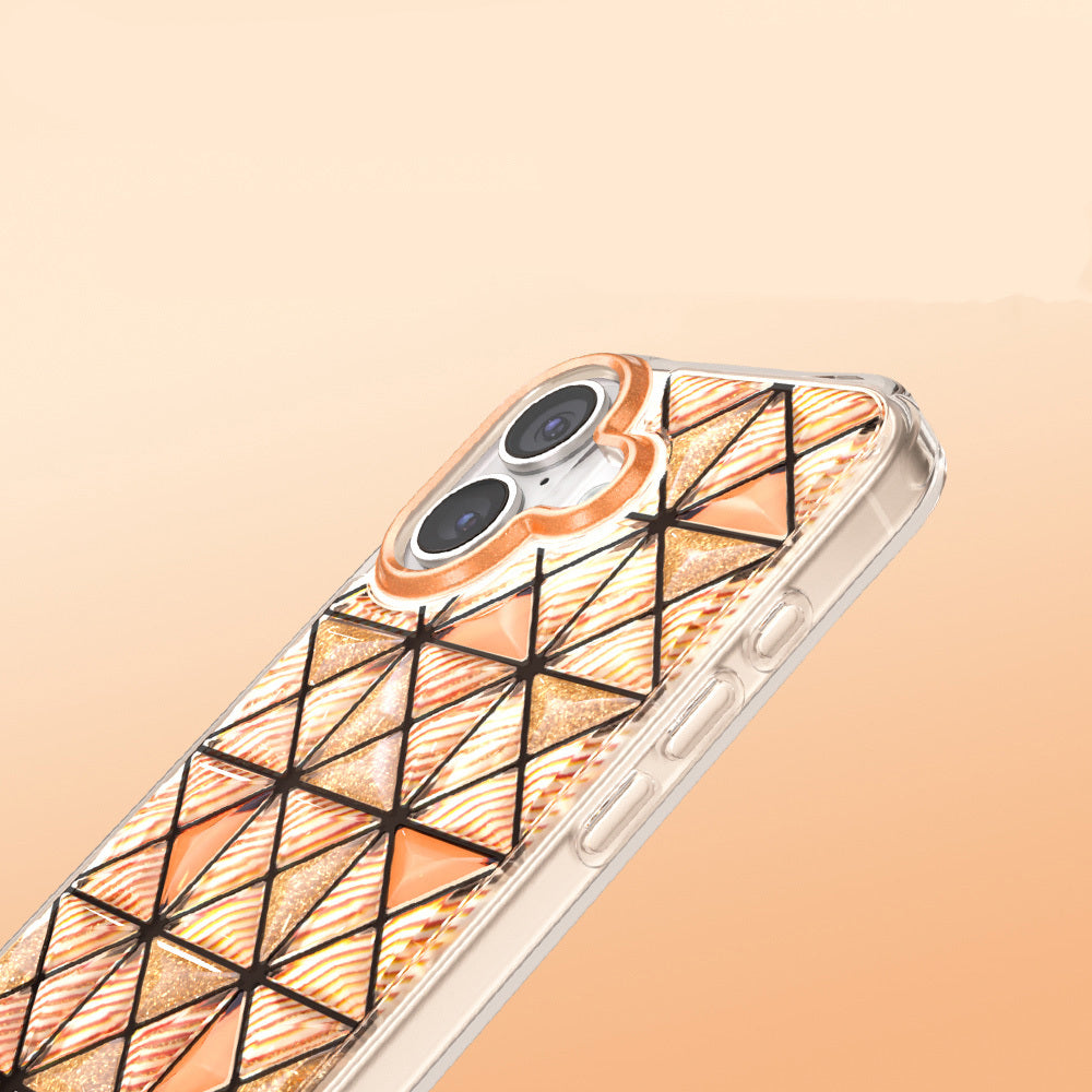 iPhone 17 Kılıf 3D Buz Blok Desenli Zore Paris Kairo TPU Kılıf