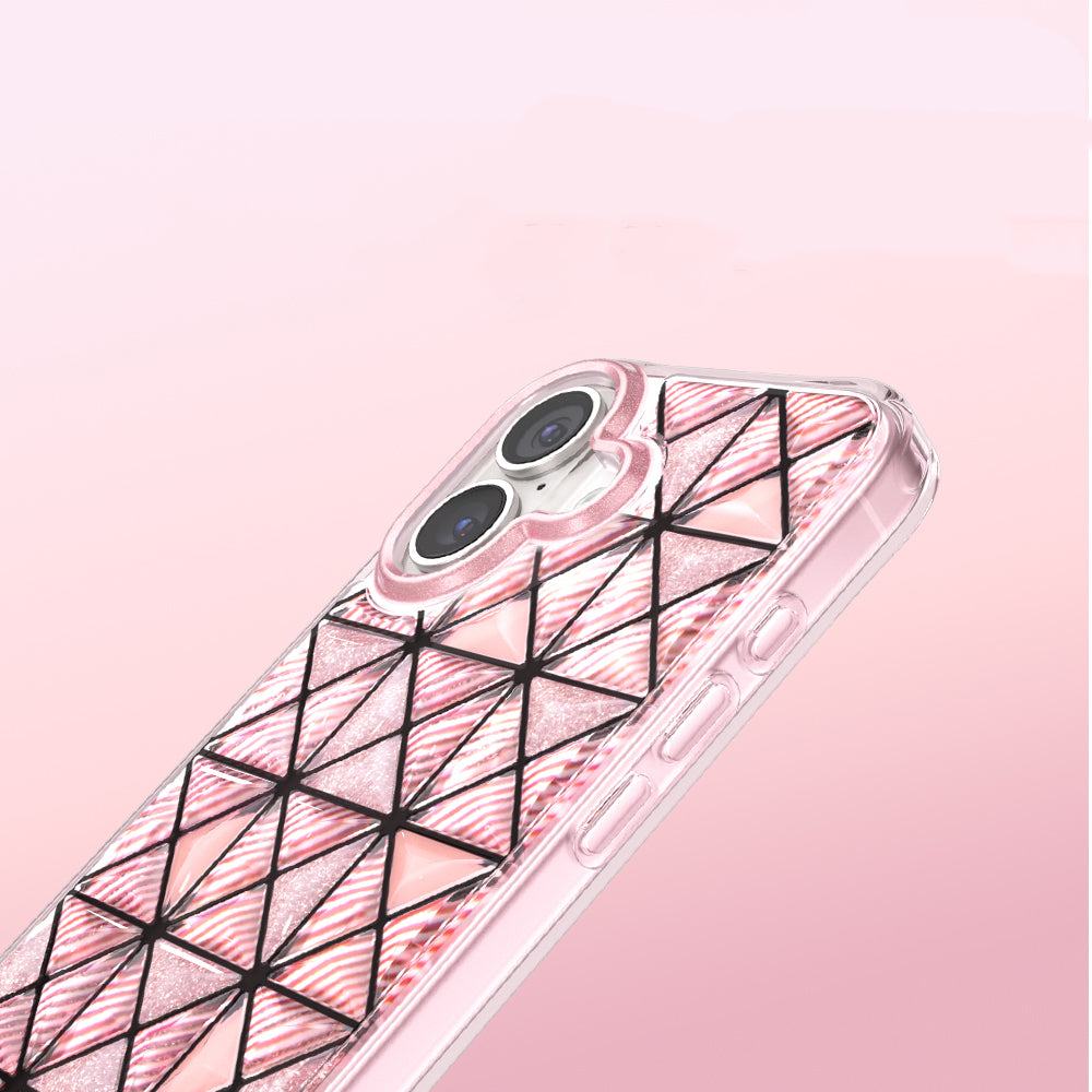 iPhone 17 Kılıf 3D Buz Blok Desenli Zore Paris Kairo TPU Kılıf