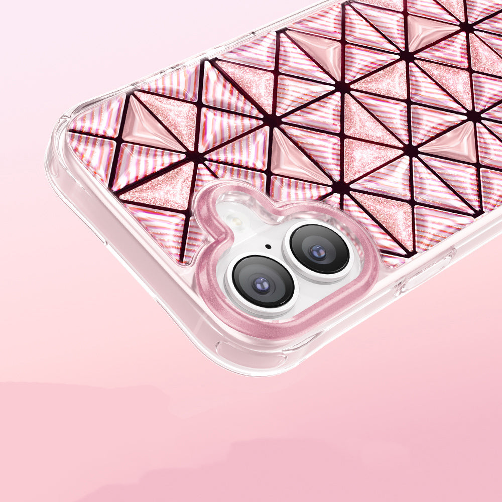 iPhone 17 Kılıf 3D Buz Blok Desenli Zore Paris Kairo TPU Kılıf