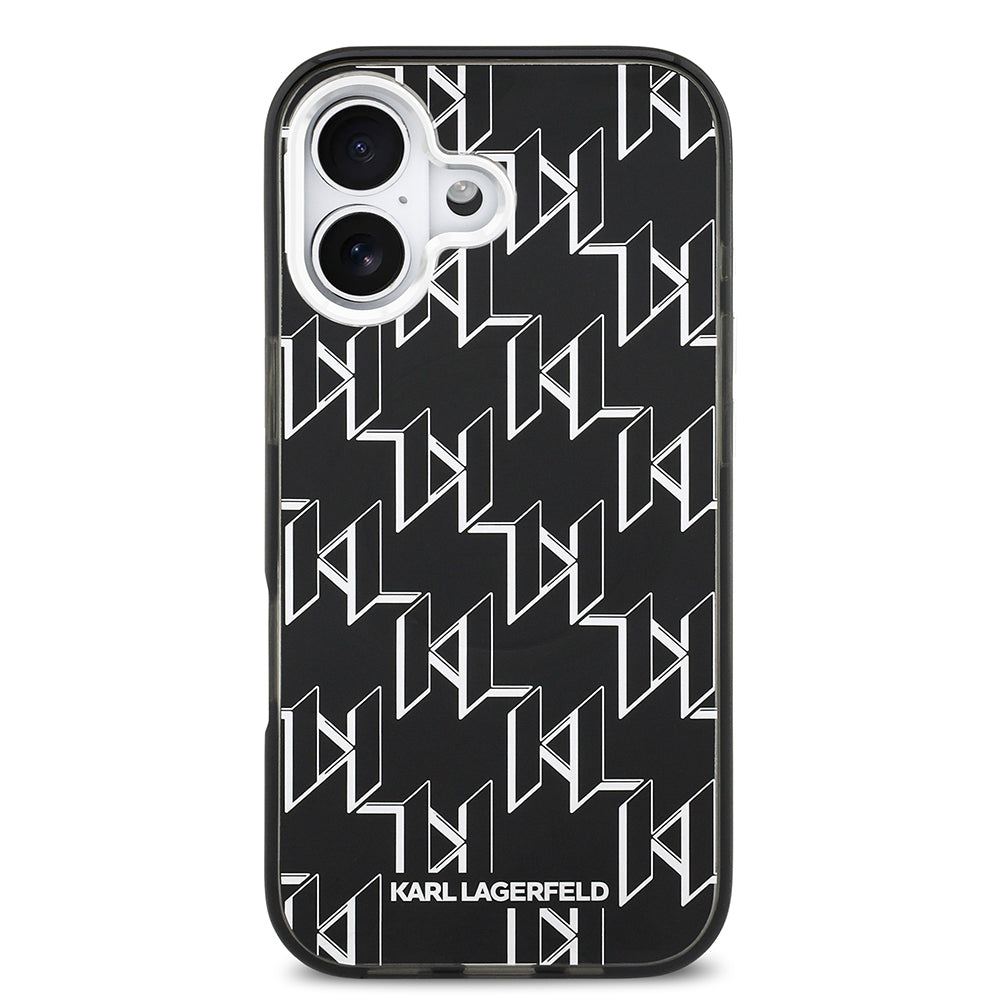 iPhone 17 Kılıf Orijinal Lisanslı M-safe Şarj Özellikli Karl Lagerfeld IML Baskılı Monogram Dizayn Kılıf