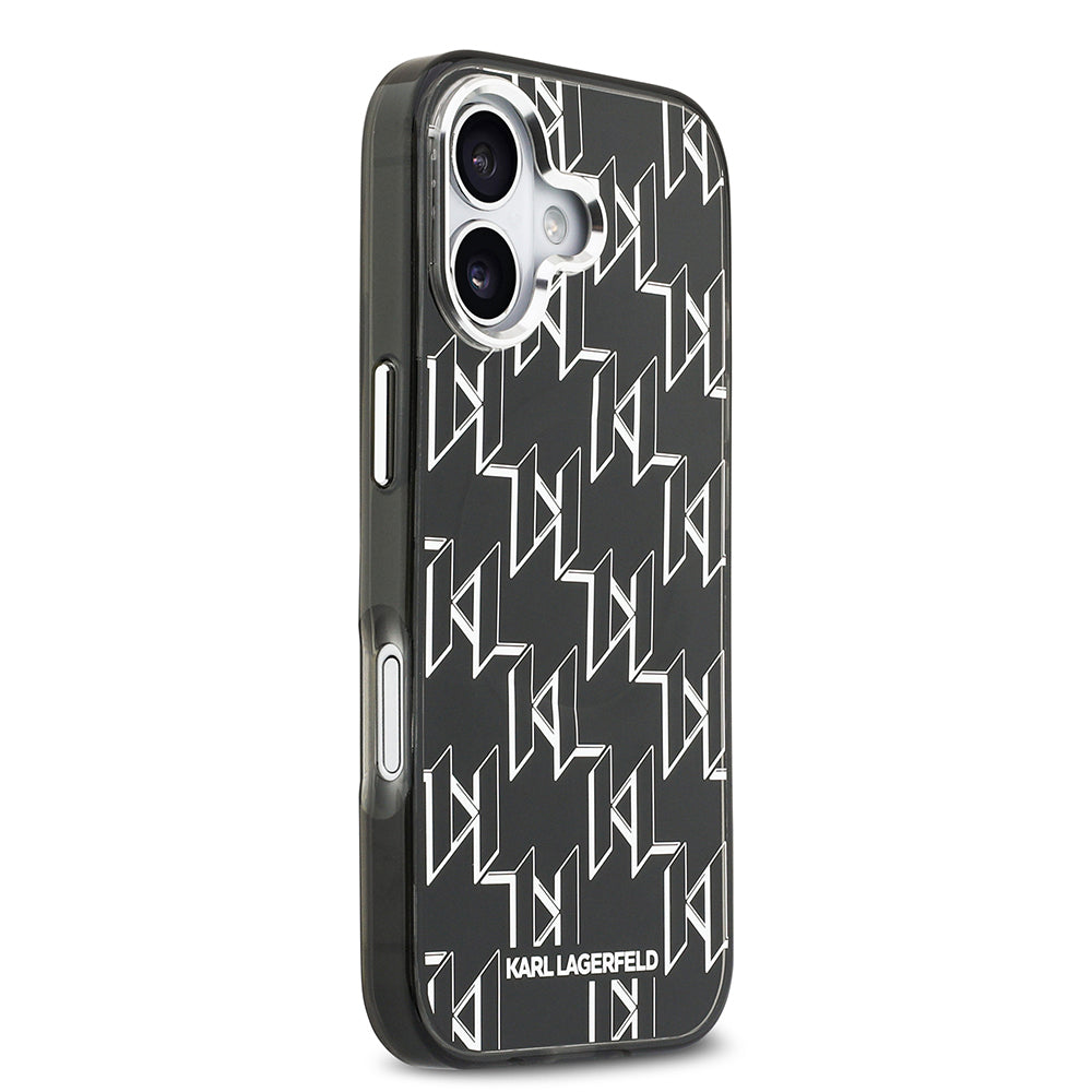 iPhone 17 Kılıf Orijinal Lisanslı M-safe Şarj Özellikli Karl Lagerfeld IML Baskılı Monogram Dizayn Kılıf