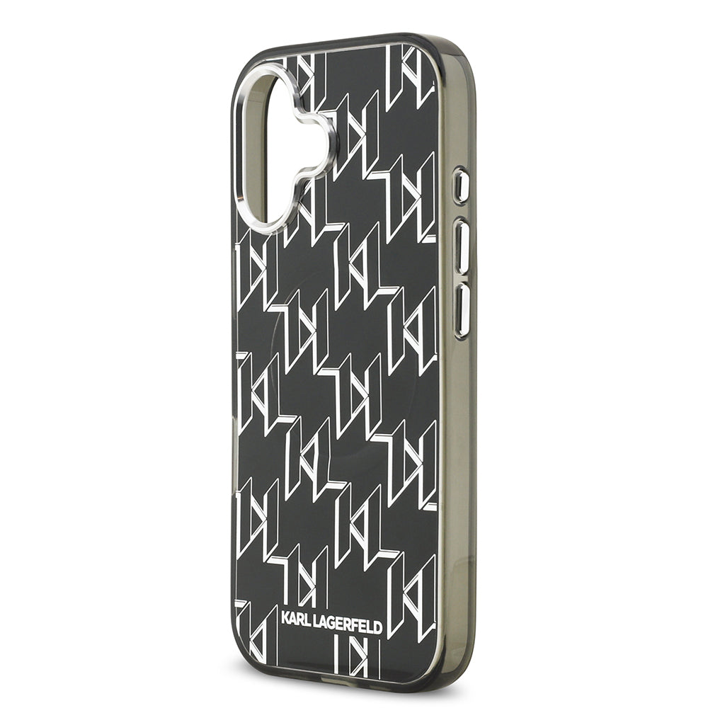 iPhone 17 Kılıf Orijinal Lisanslı M-safe Şarj Özellikli Karl Lagerfeld IML Baskılı Monogram Dizayn Kılıf