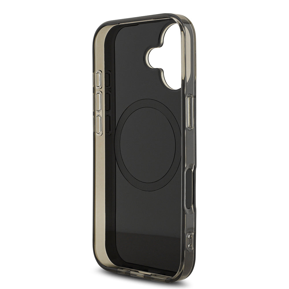 iPhone 17 Kılıf AMG Orijinal Lisanslı M-safe Şarj Özellikli IML Baskı Logolu Çift Katmanlı Bow Lines Kılıf