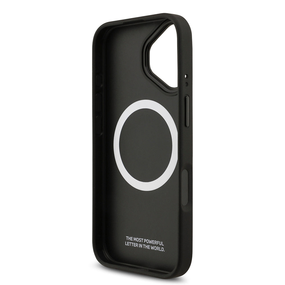 iPhone 17 Kılıf BMW Orijinal Lisanslı M-safe Şarj Özellikli Karbon Fiber Metal Logolu Kılıf