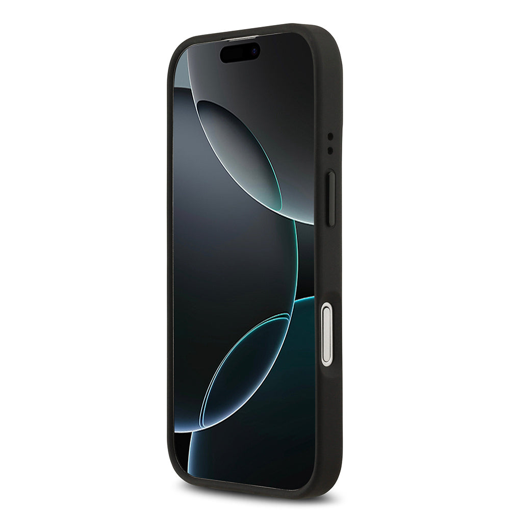 iPhone 17 Kılıf BMW Orijinal Lisanslı M-safe Şarj Özellikli M Logolu Üç Şeritli Delikli Deri Kılıf