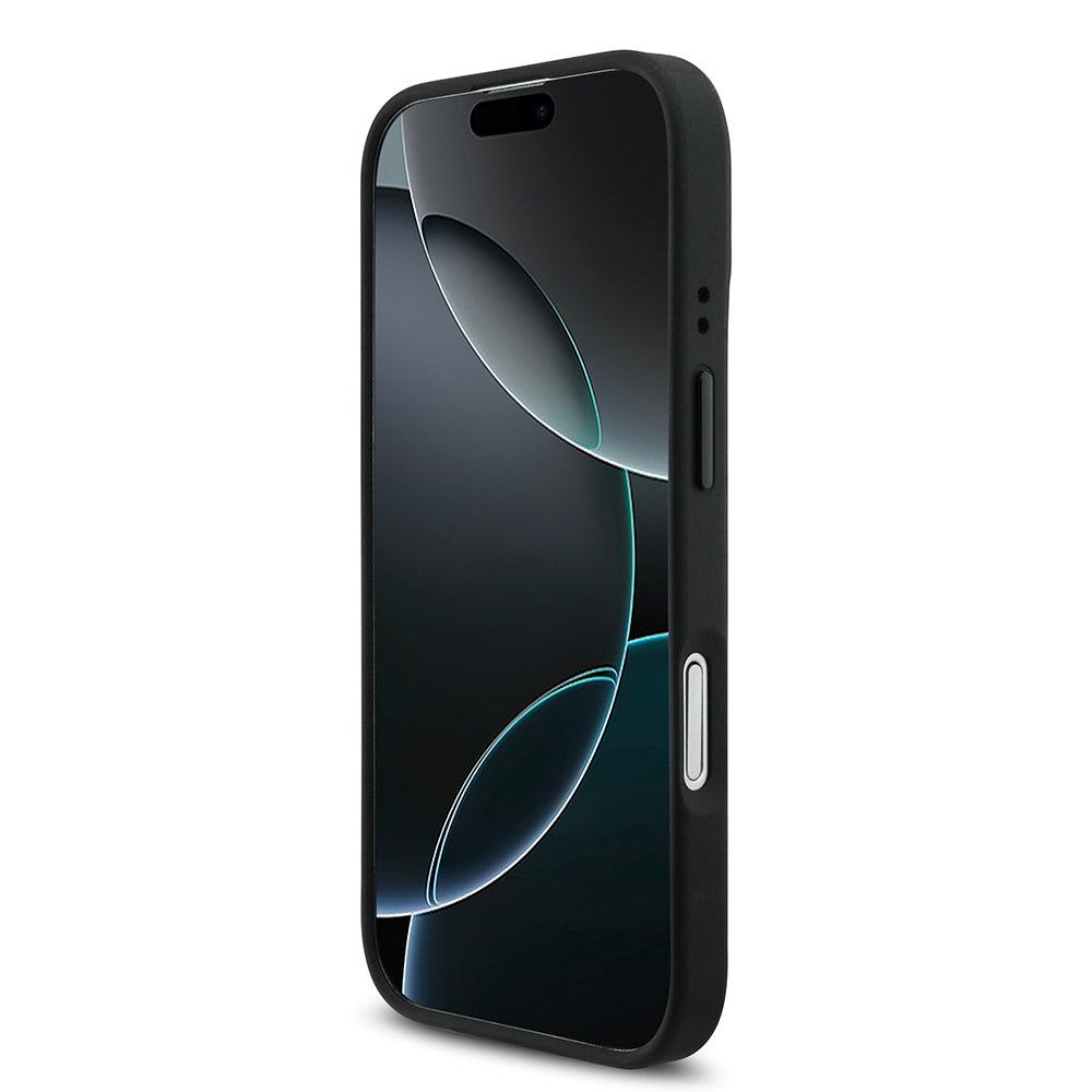 iPhone 17 Kılıf BMW Orijinal Lisanslı M-safe Şarj Özellikli M Logolu Üç Şeritli Delikli Deri Kılıf