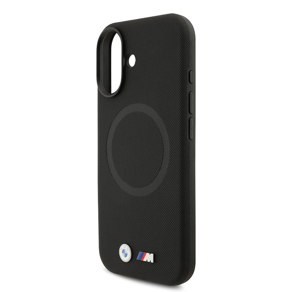 iPhone 17 Kılıf BMW Orijinal Lisanslı M-safe Şarj Özellikli Metal Logolu Delikli M Dizayn Deri Kılıf