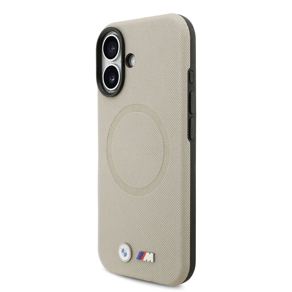iPhone 17 Kılıf BMW Orijinal Lisanslı M-safe Şarj Özellikli Metal Logolu Delikli M Dizayn Deri Kılıf