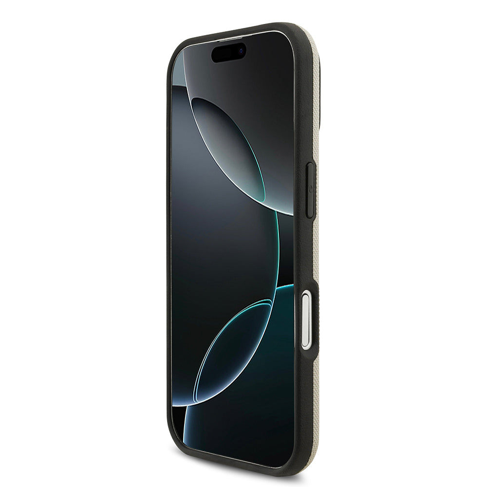 iPhone 17 Kılıf BMW Orijinal Lisanslı M-safe Şarj Özellikli Metal Logolu Delikli M Dizayn Deri Kılıf
