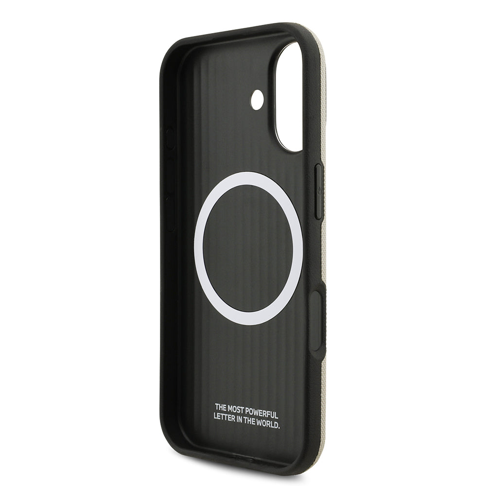 iPhone 17 Kılıf BMW Orijinal Lisanslı M-safe Şarj Özellikli Metal Logolu Delikli M Dizayn Deri Kılıf