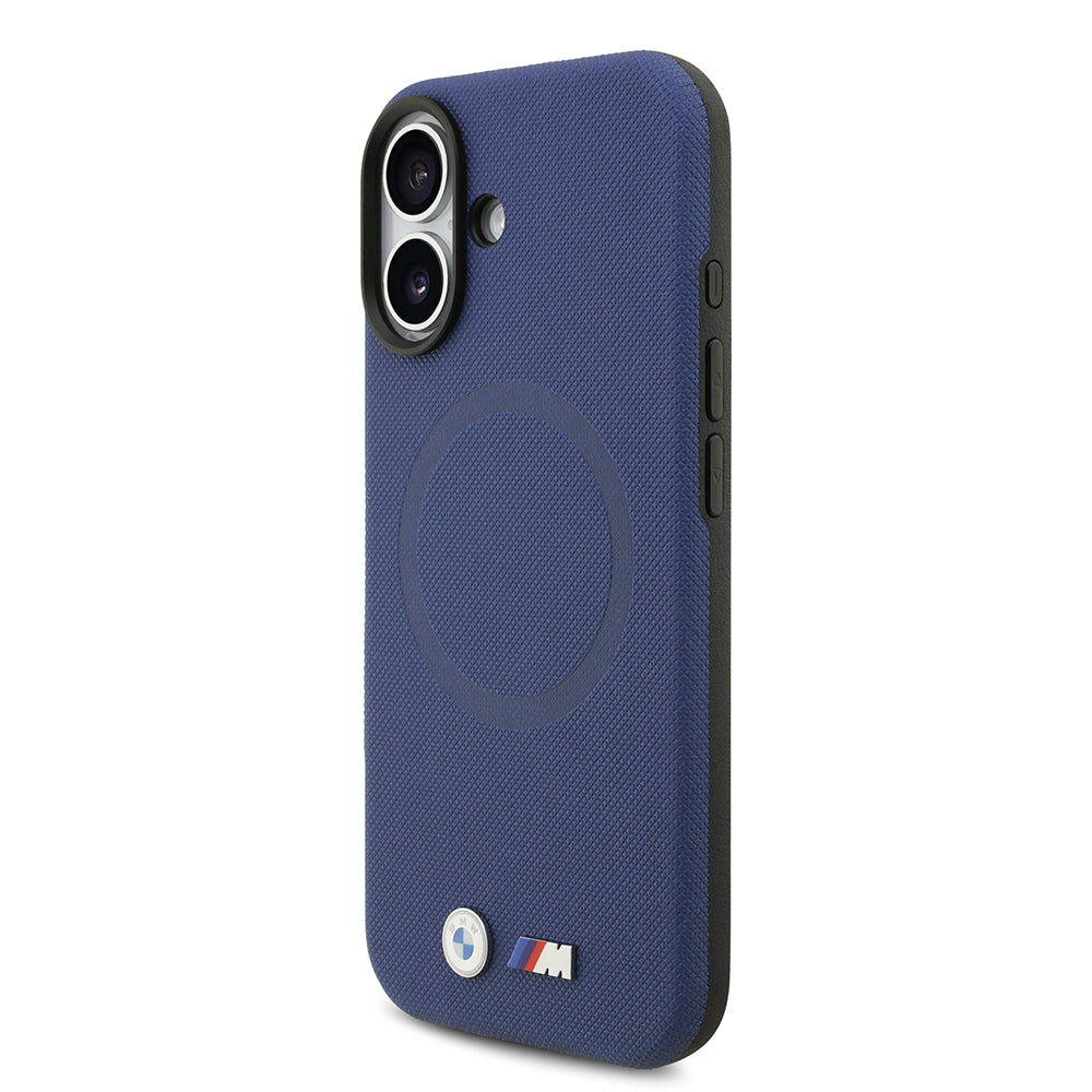 iPhone 17 Kılıf BMW Orijinal Lisanslı M-safe Şarj Özellikli Metal Logolu Delikli M Dizayn Deri Kılıf