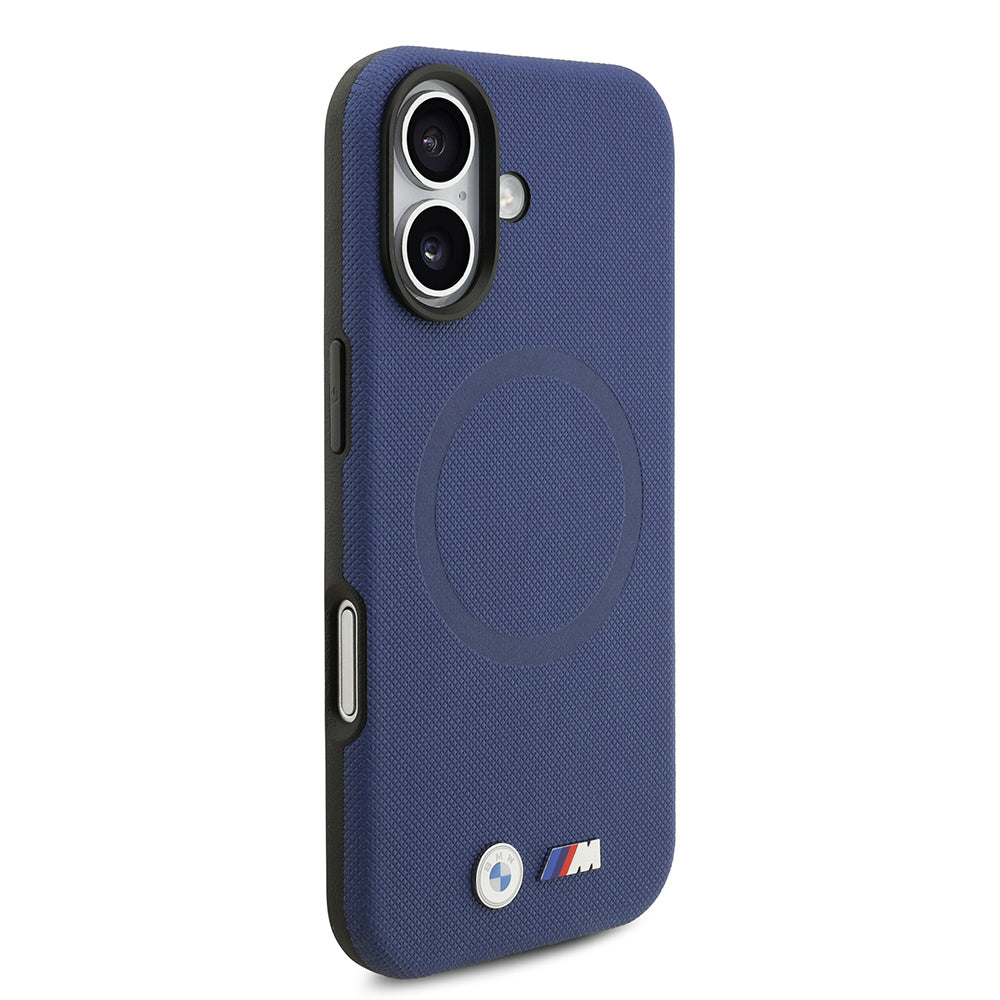 iPhone 17 Kılıf BMW Orijinal Lisanslı M-safe Şarj Özellikli Metal Logolu Delikli M Dizayn Deri Kılıf