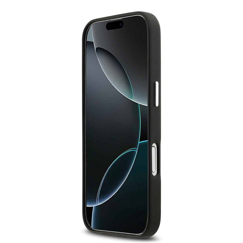 iPhone 17 Kılıf BMW Orijinal Lisanslı M-safe Şarj Özellikli Metal Logolu Tam Kaplama Deri Kılıf