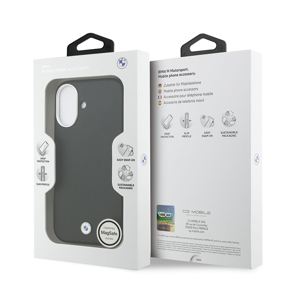 iPhone 17 Kılıf BMW Orijinal Lisanslı M-safe Şarj Özellikli Metal Logolu Tam Kaplama Deri Kılıf
