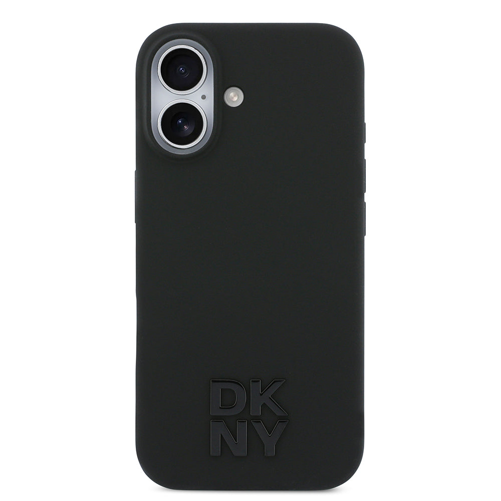 iPhone 17 Kılıf DKNY Orjinal Lisanslı M-safe Şarj Özellikli Metal Logolu Silikon Kılıf