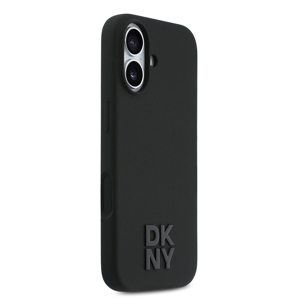 iPhone 17 Kılıf DKNY Orjinal Lisanslı M-safe Şarj Özellikli Metal Logolu Silikon Kılıf