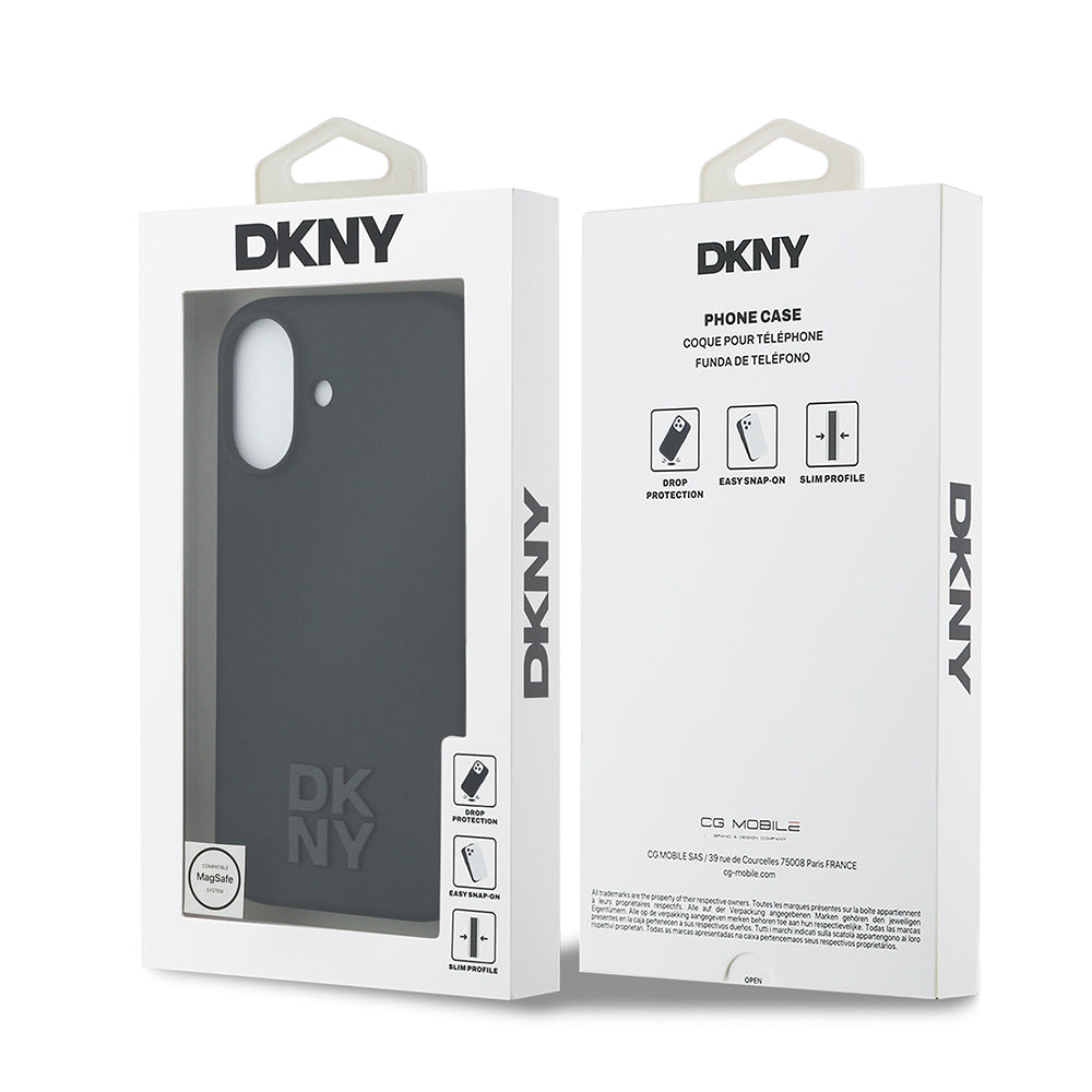 iPhone 17 Kılıf DKNY Orjinal Lisanslı M-safe Şarj Özellikli Metal Logolu Silikon Kılıf