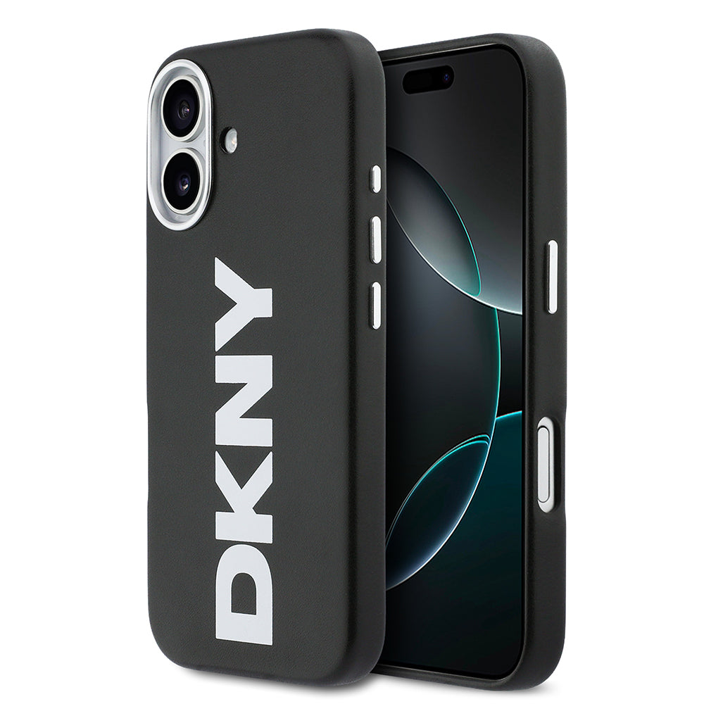 iPhone 17 Kılıf DKNY Orjinal Lisanslı M-safe Şarj Özellikli PU Büyük Dikey Logolu Kılıf