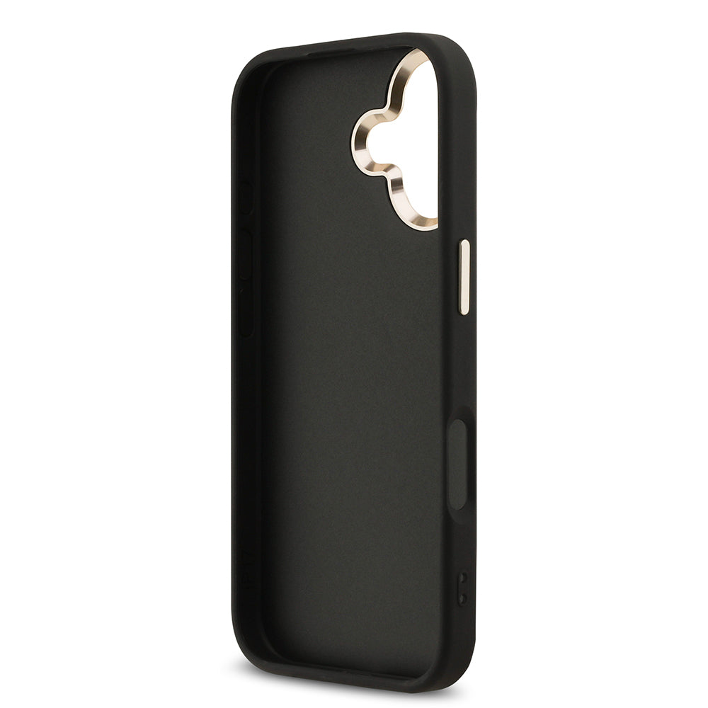 iPhone 17 Kılıf Guess Orijinal Lisanslı 4G Büyük Metal Kamera Çerçeveli ve Logolu Glitter Kılıf